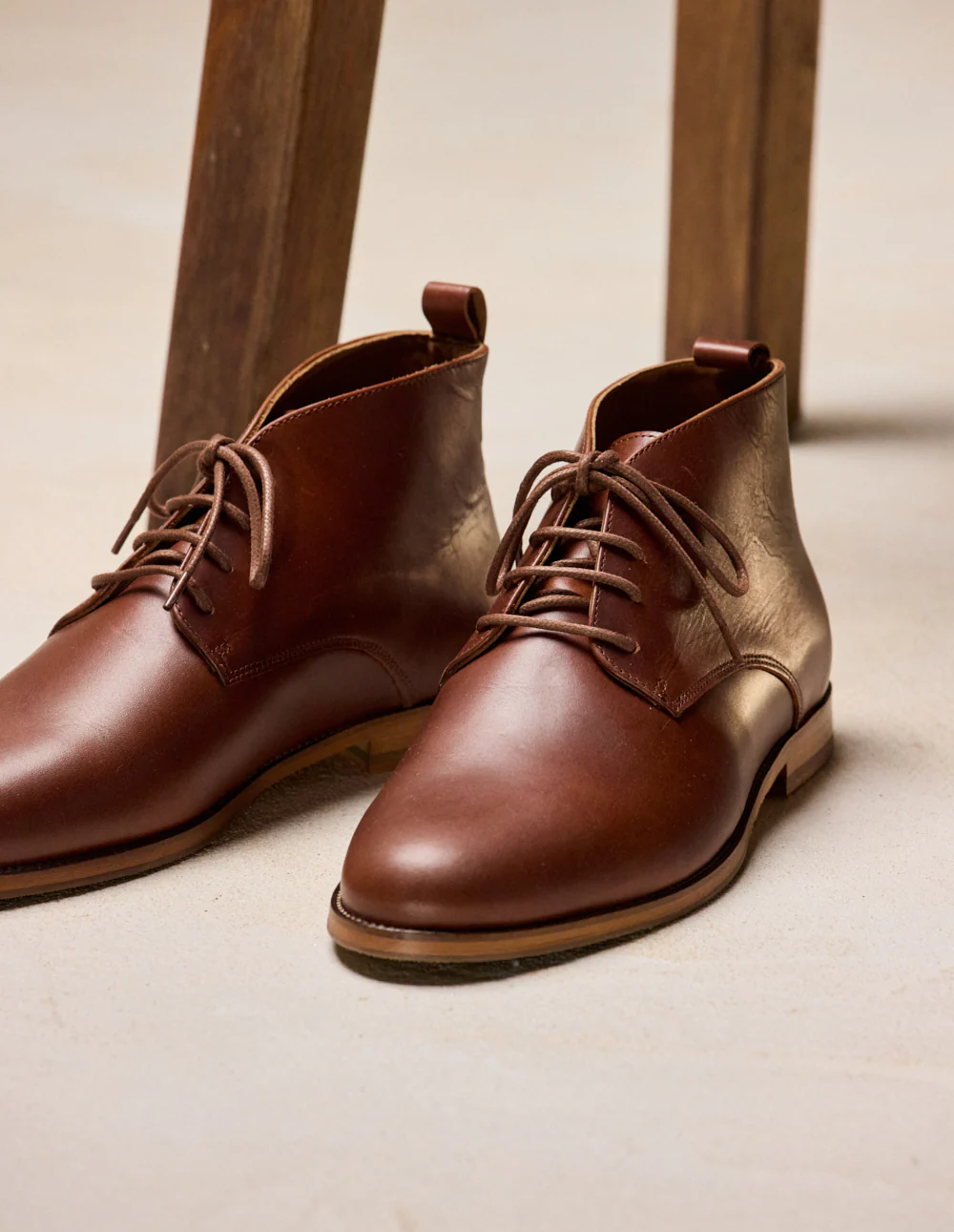 Bottines Jérome - Cuir pull-up terracotta - Image 4