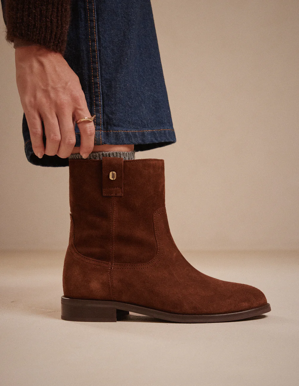 Bottines Marthe - Suède marron