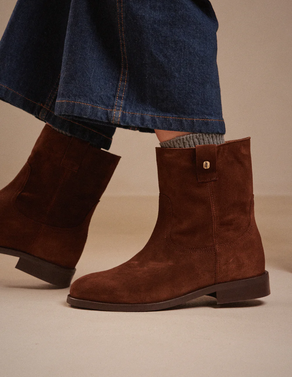 Bottines Marthe - Suède marron - Image 3