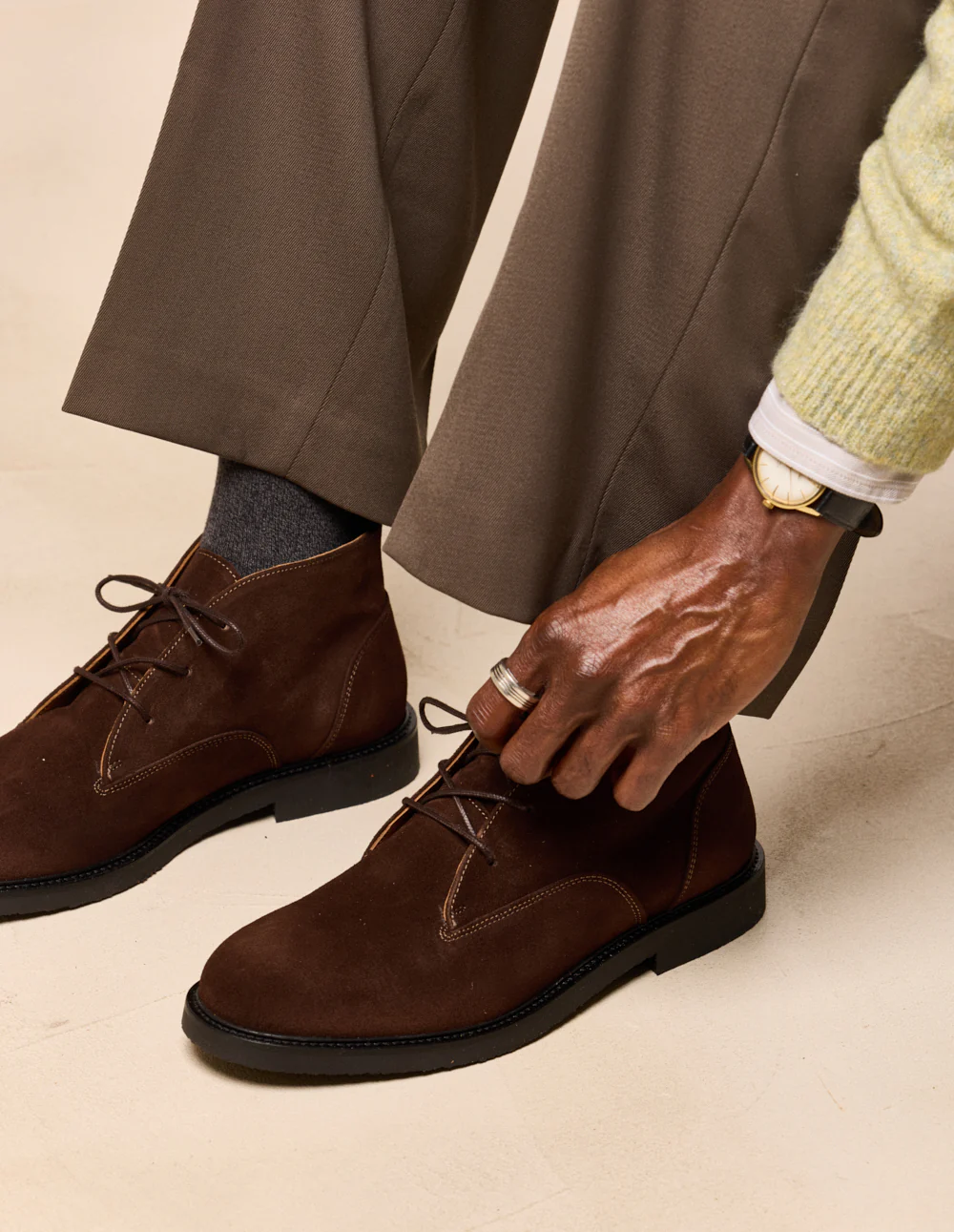 Bottines Mazio - Suède marron - Image 3