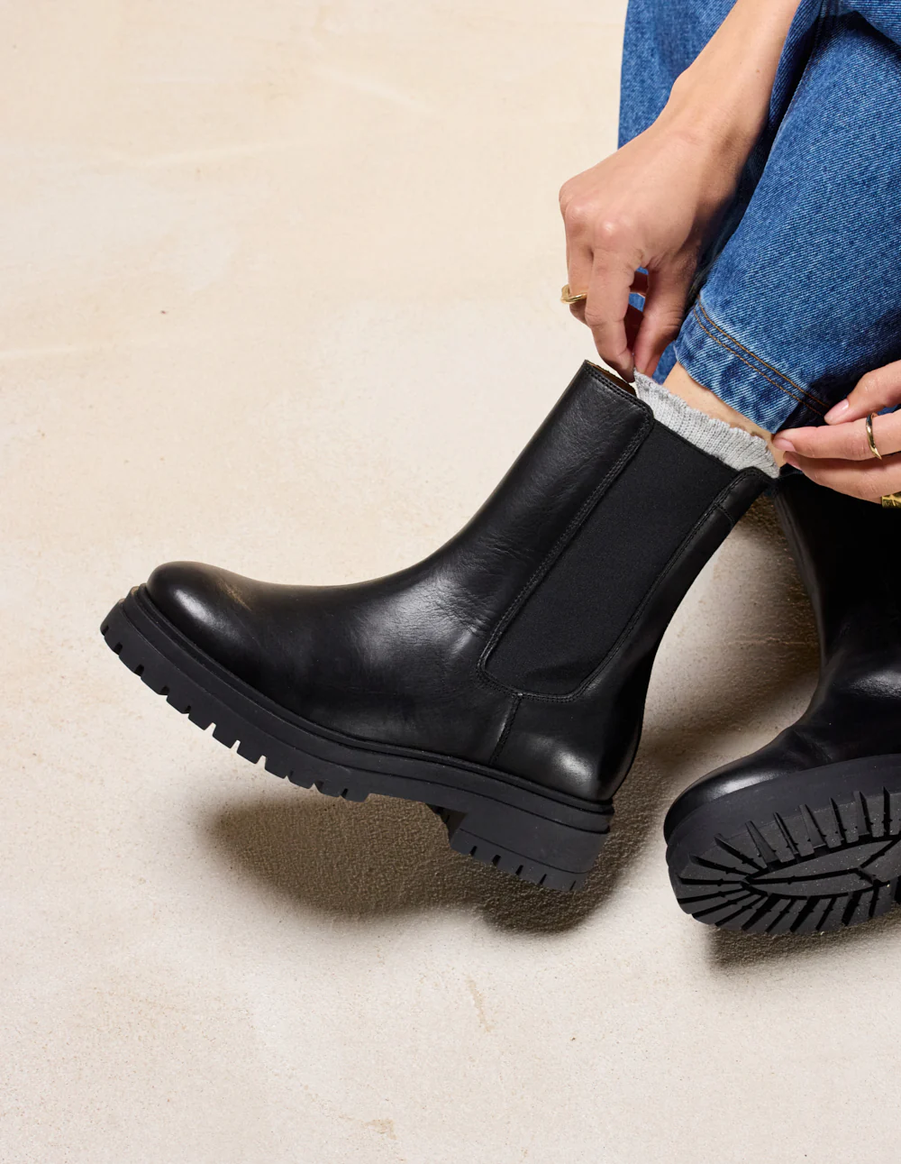 Bottines Amélie - Cuir noir - Image 6