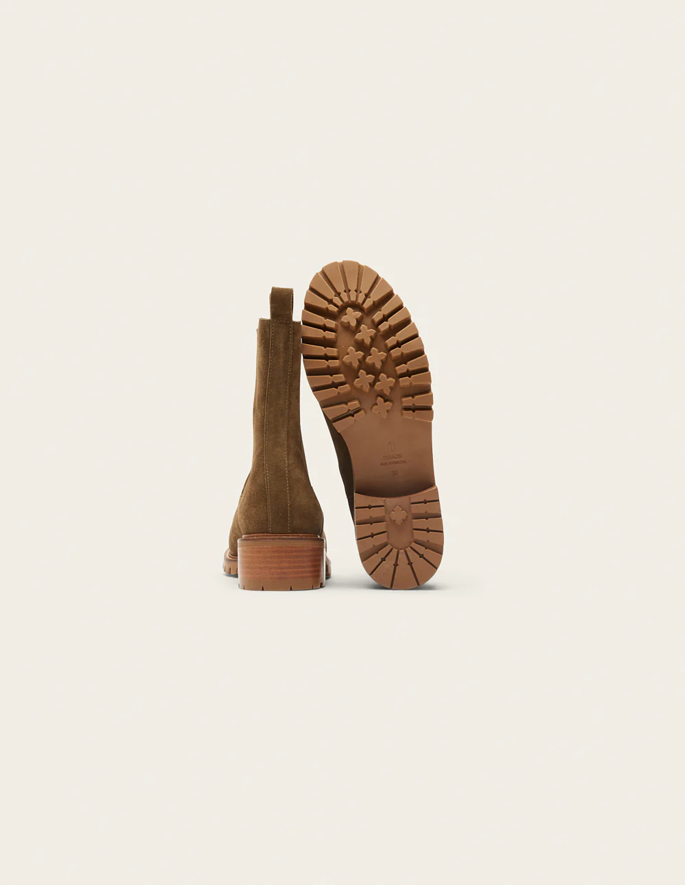 Bottines plates Dorianne - Suède kaki - Image 5