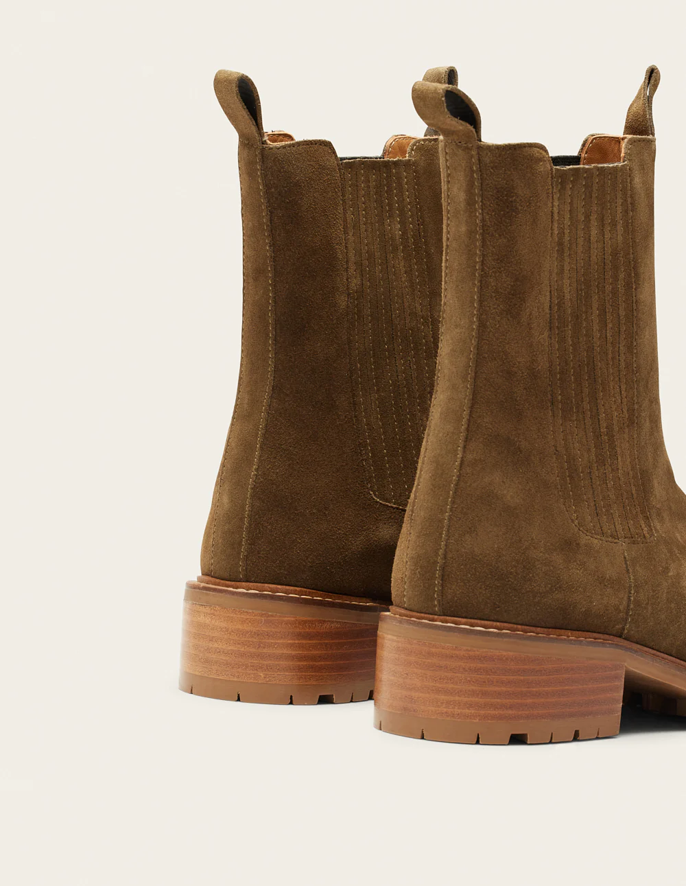 Bottines plates Dorianne - Suède kaki - Image 6