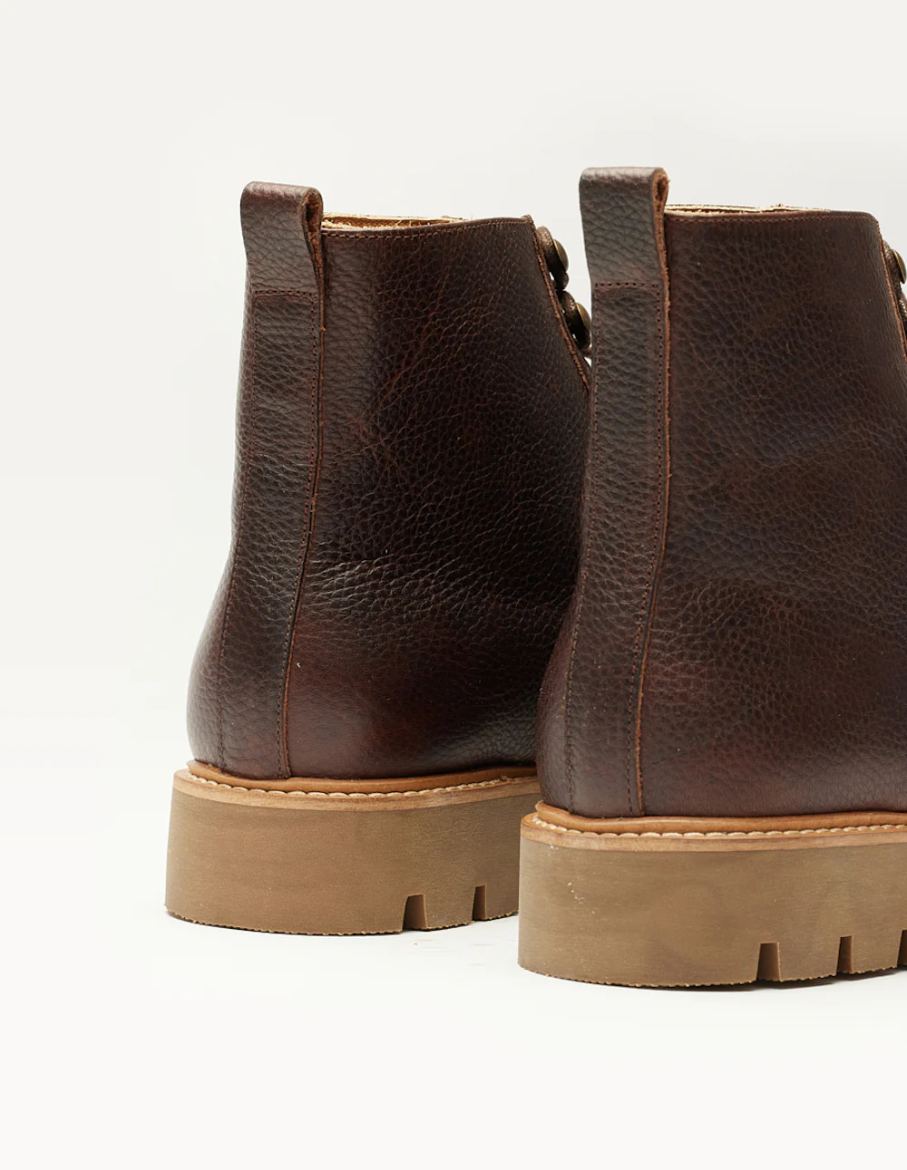 Bottines Théodore - Cuir pull-up grainé marron - Image 5