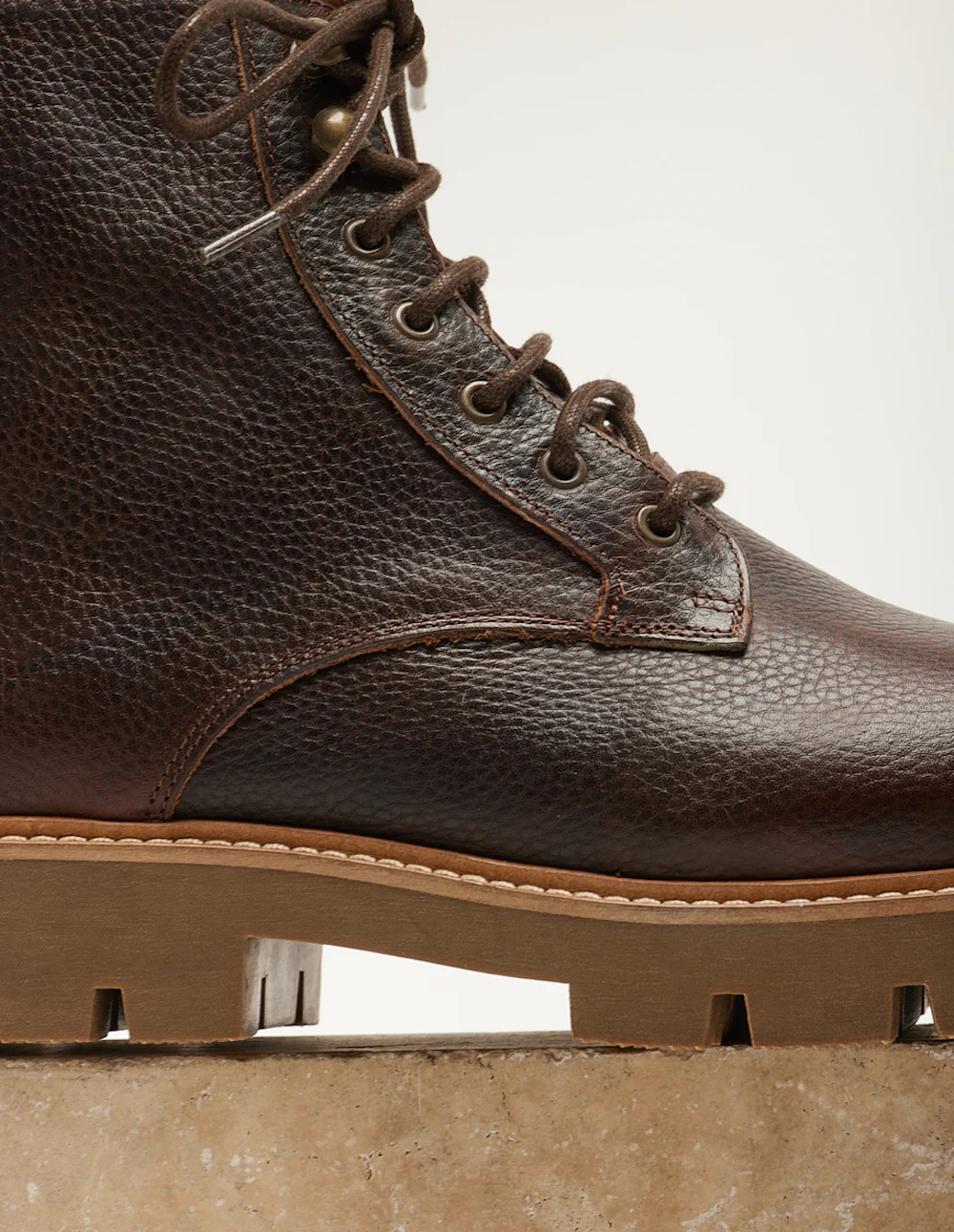 Bottines Théodore - Cuir pull-up grainé marron - Image 6