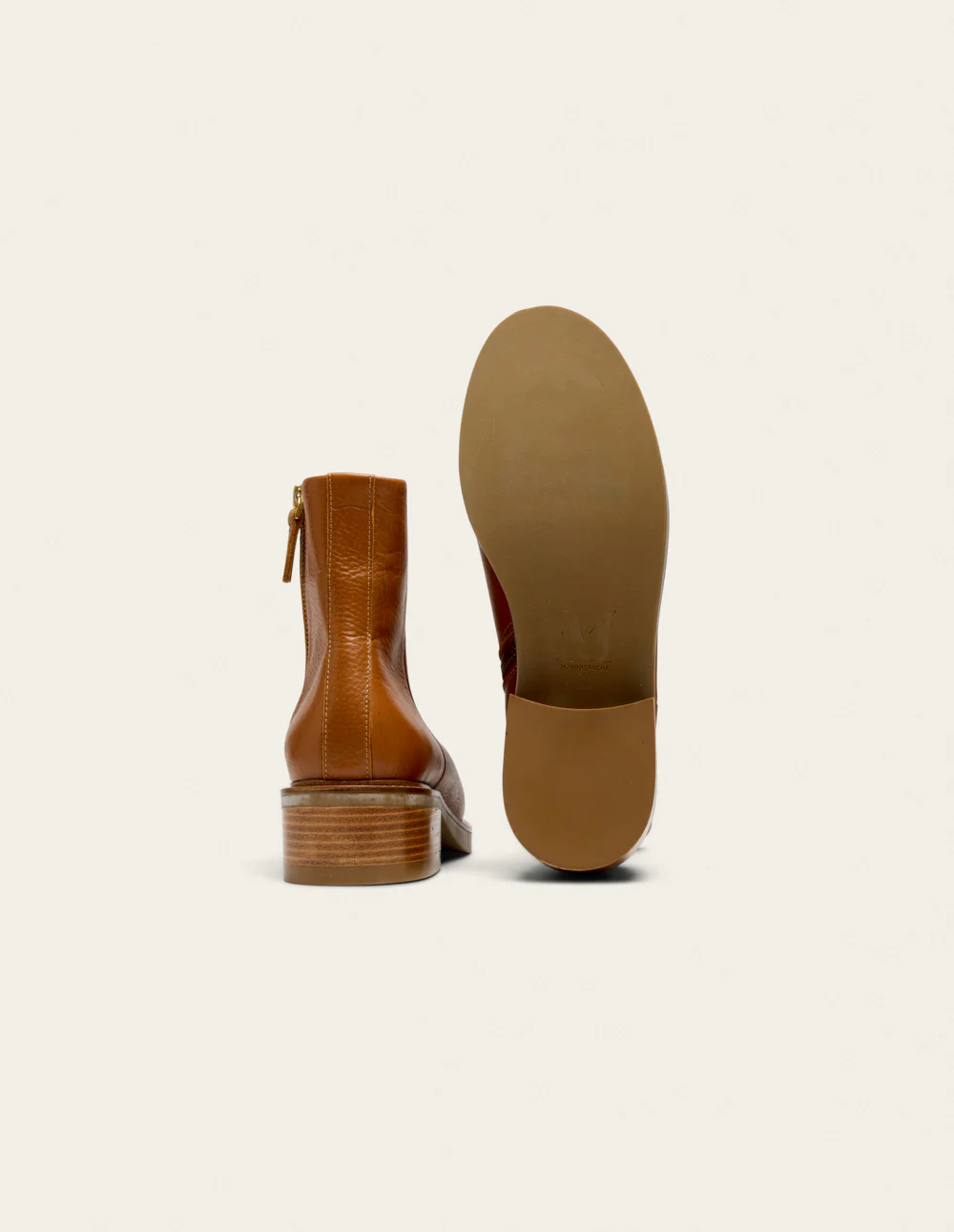 Bottines Virginie - Cuir grainé miel - Image 3
