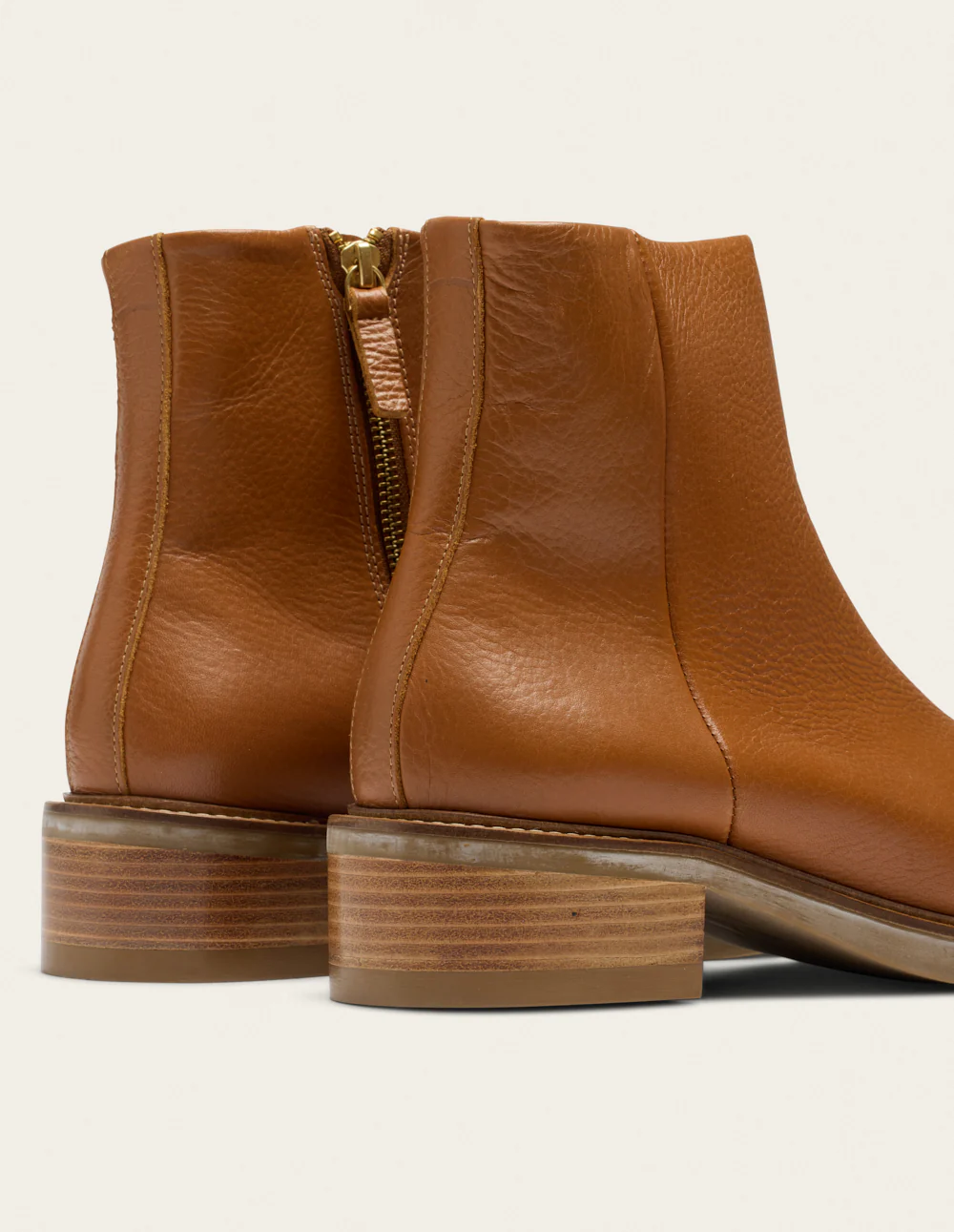 Bottines Virginie - Cuir grainé miel - Image 4