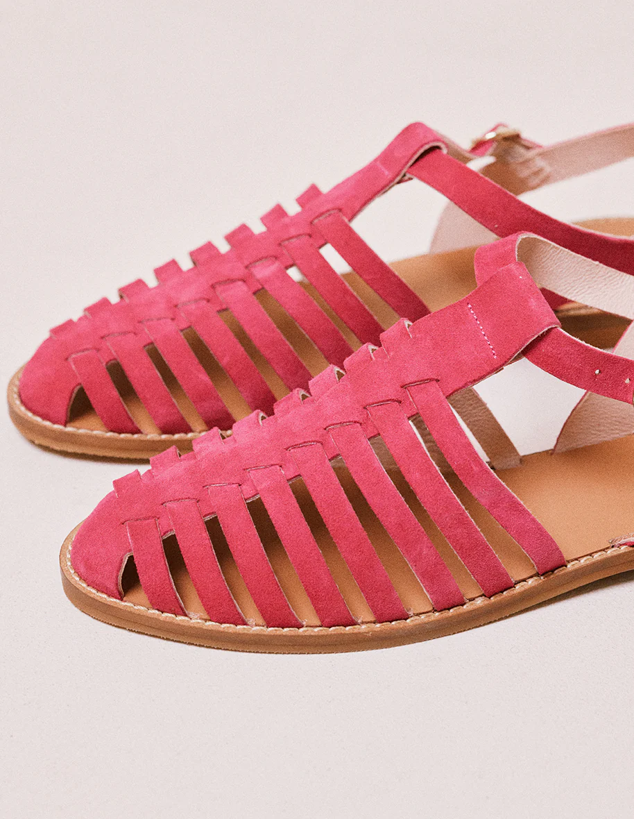 Sandales Cécile - Suède fuchsia - Image 3