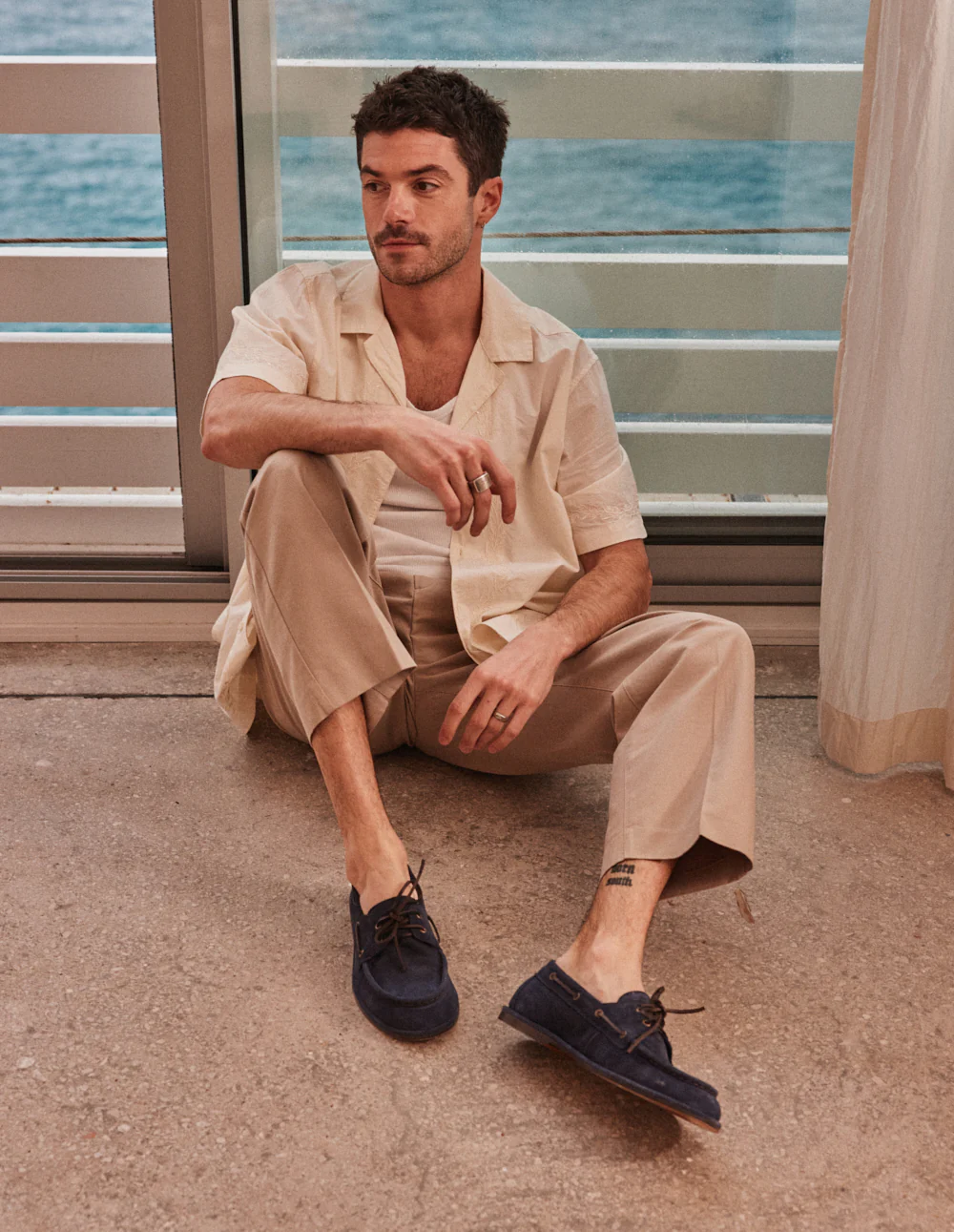 Chaussures Bateau Bosan - Suède marine - Image 6