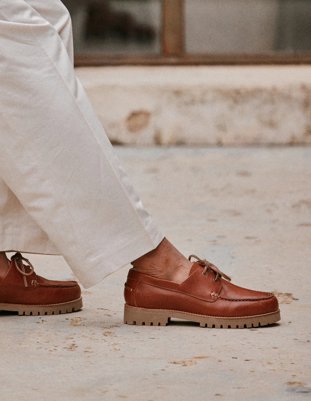 Chaussures Bateau Tom - Cuir marron - Image 3