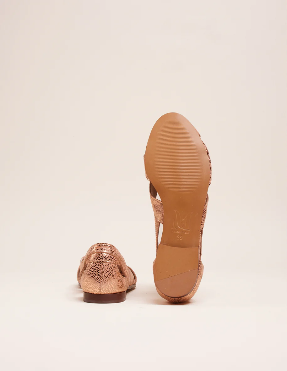 Sandales Clémentine - Cuir craquelé rose - Image 5