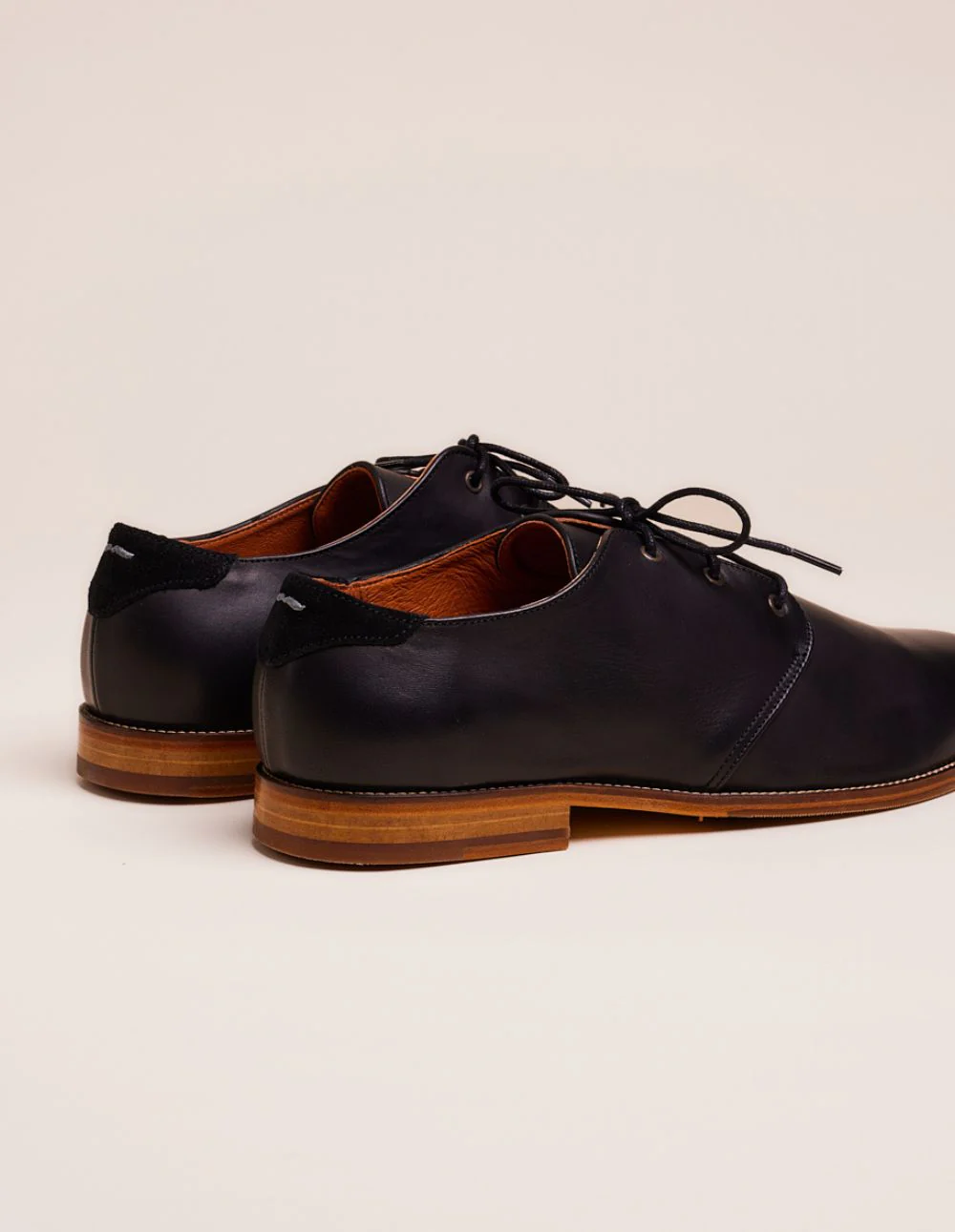 Derbies Alphonse - Cuir noir et moucheté - Image 4
