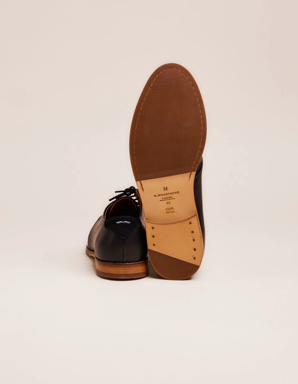Derbies Alphonse - Cuir noir et moucheté - Image 5