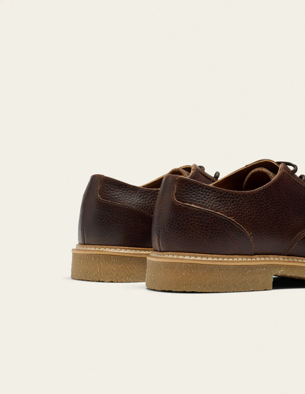 Derbies Alwin - Cuir pull-up grainé marron - Image 4