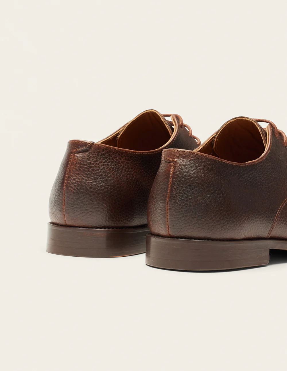Derbies Antonin - Cuir pull-up grainé marron - Image 5