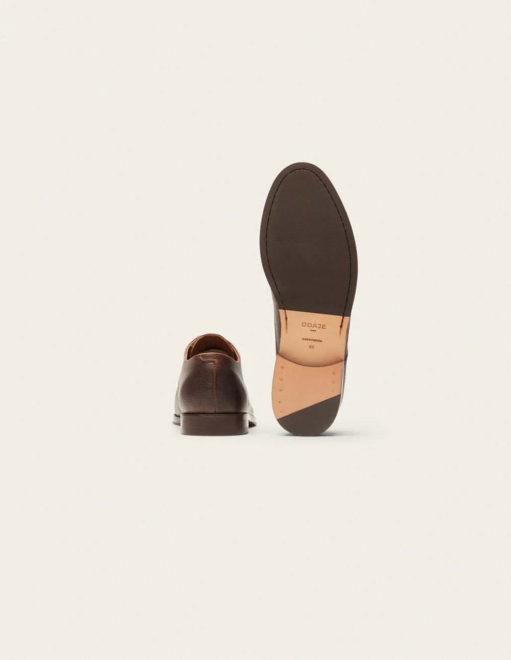 Derbies Antonin - Cuir pull-up grainé marron - Image 6