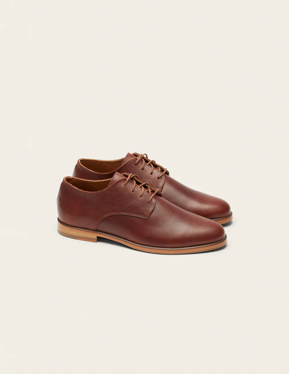 Derbies Antonin - Cuir pull-up terracotta - Image 3