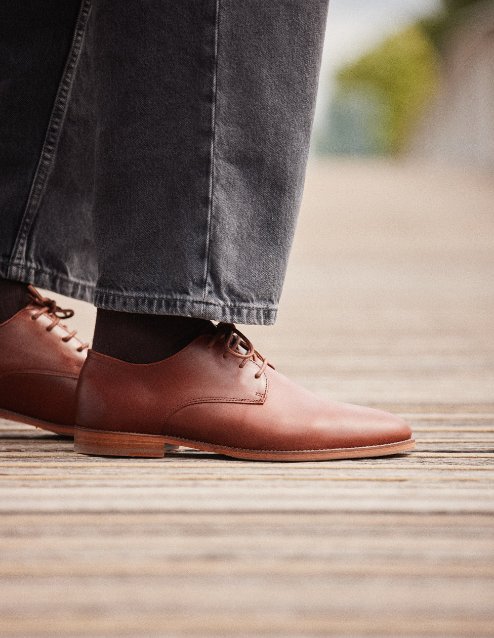 Derbies Antonin - Cuir pull-up terracotta - Image 4