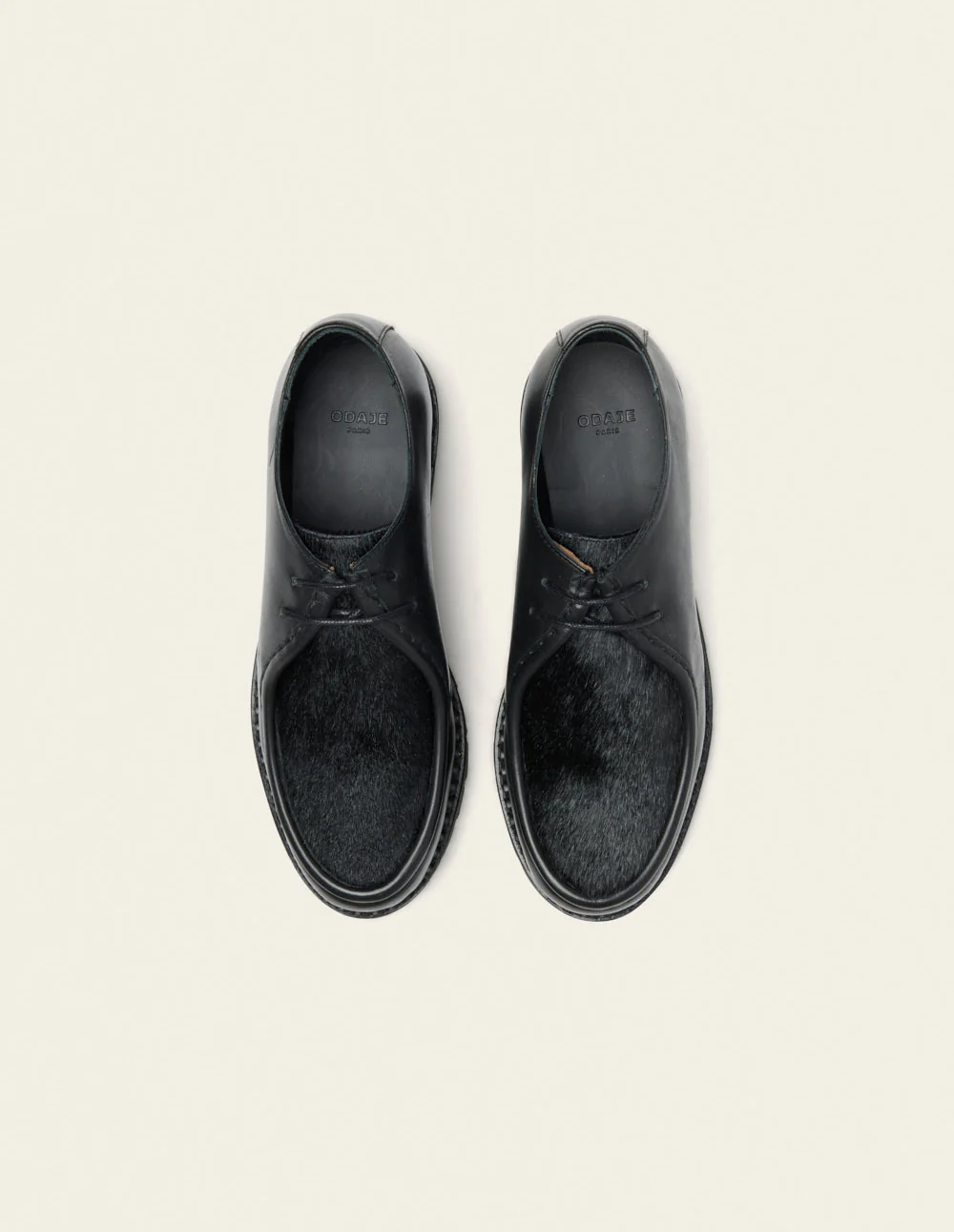 Derbies Deborah - Cuir noir et pony noir - Image 6