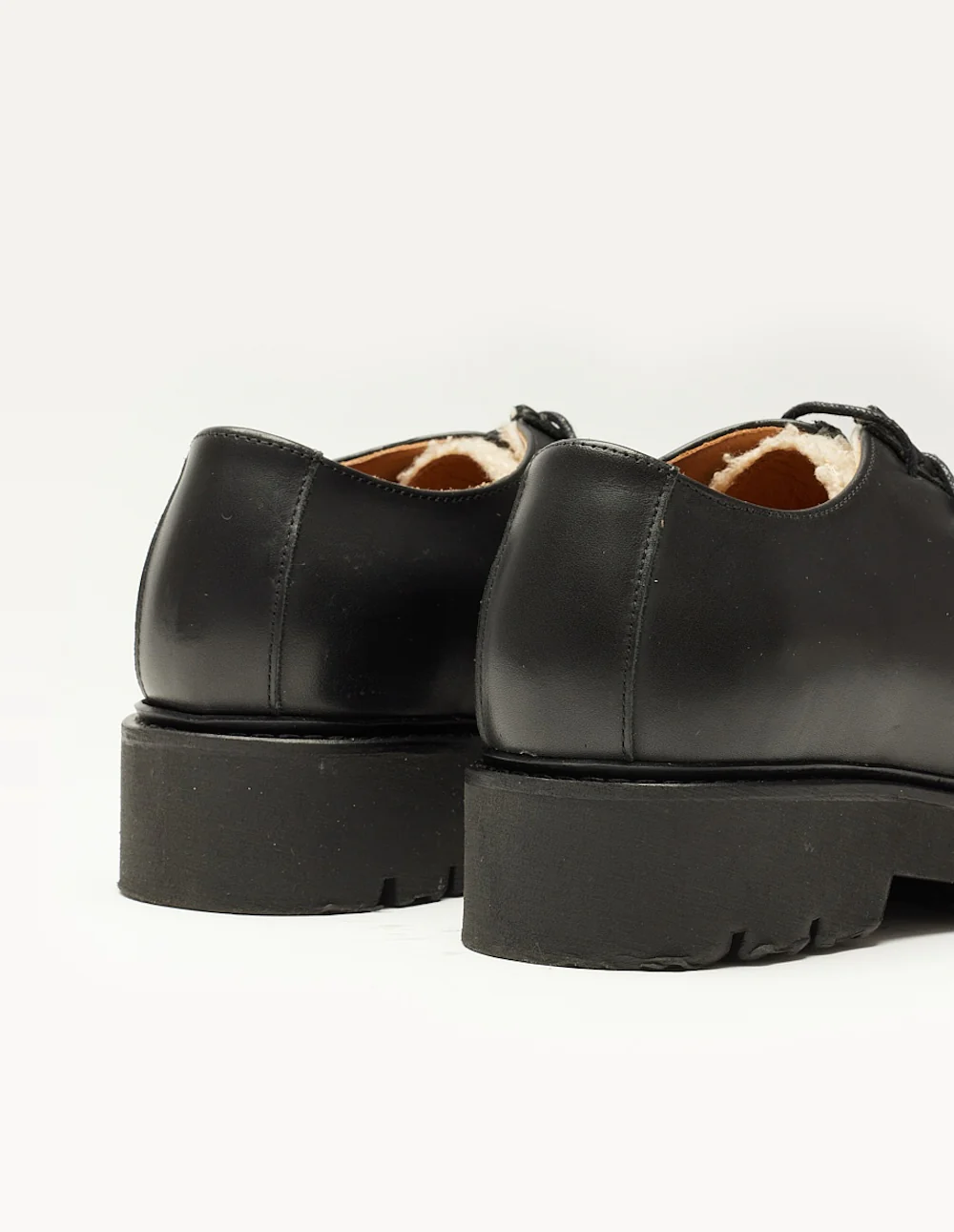 Derbies Deborah - Cuir noir fourré - Image 4