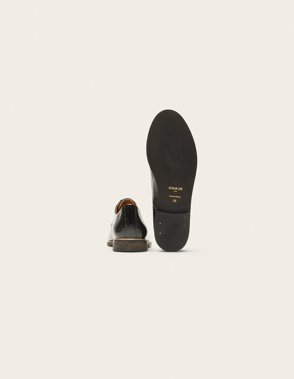 Derbies Denise - Cuir python verni noir - Image 3