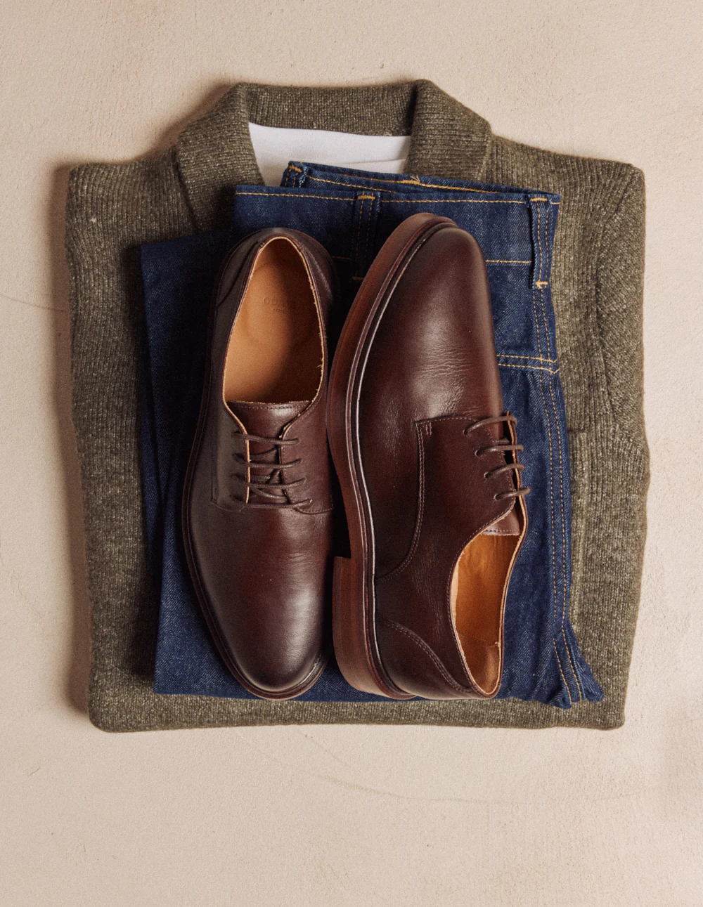 Derbies Edgar - Cuir marron - Image 3