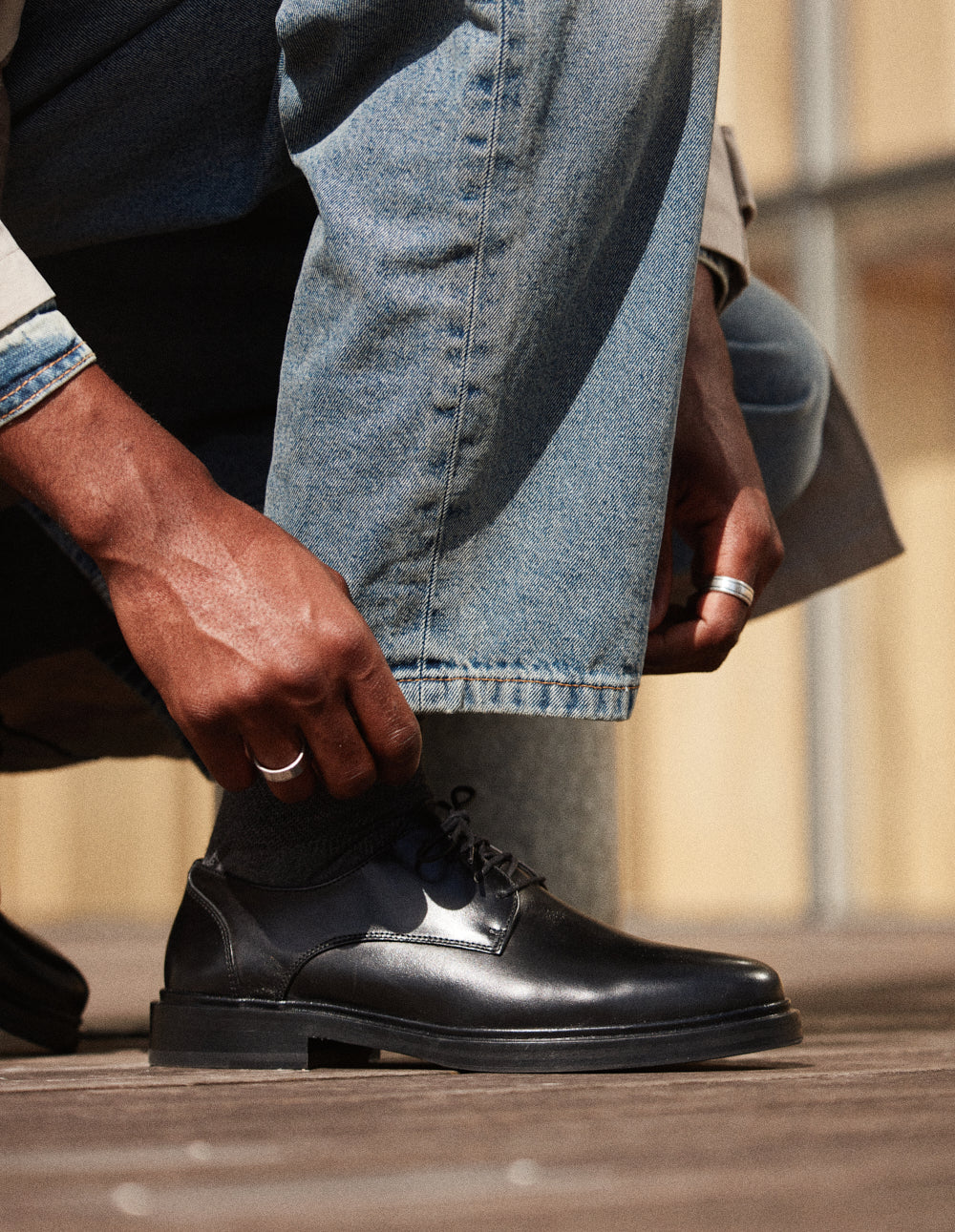 Derbies Edgar - Cuir noir - Image 3