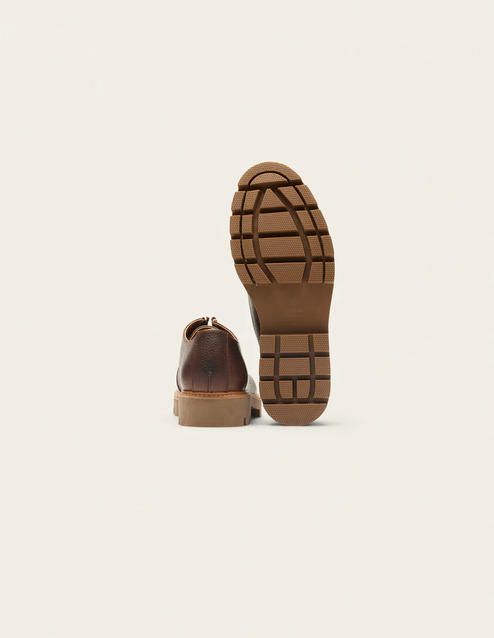 Derbies Gontran - Cuir pull up grainé marron - Image 6
