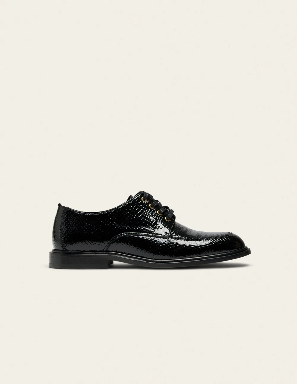 Derbies Luvi - Cuir python verni noir - Image 2