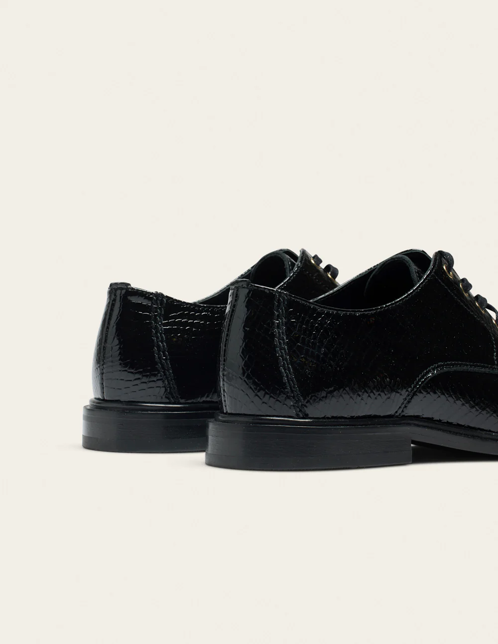 Derbies Luvi - Cuir python verni noir - Image 5
