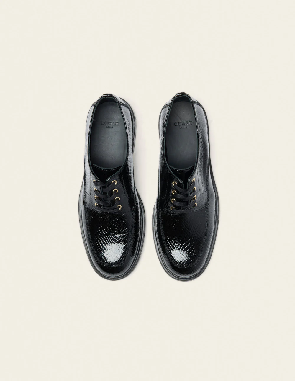 Derbies Luvi - Cuir python verni noir - Image 7