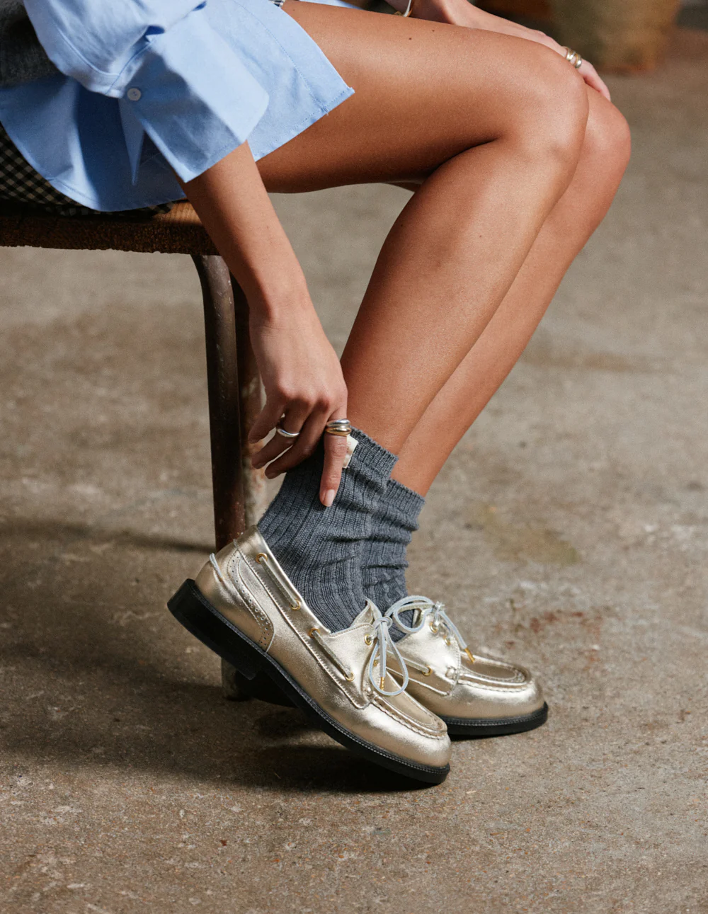 Derbies Niza - Cuir doré - Image 2