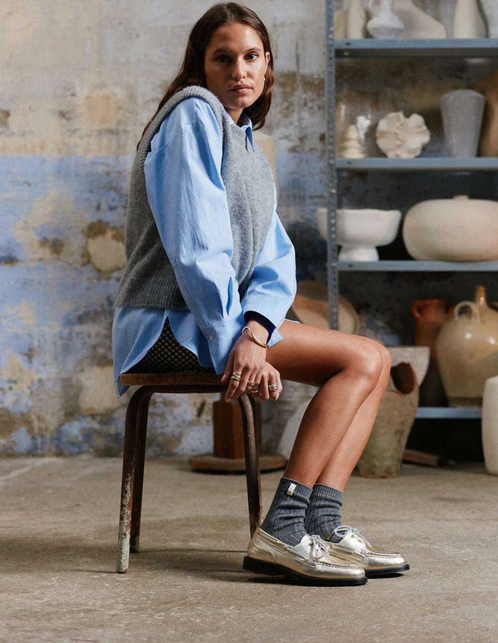 Derbies Niza - Cuir doré - Image 4
