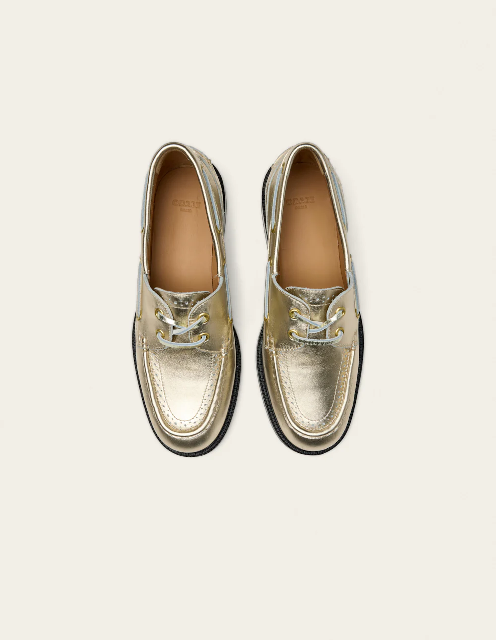 Derbies Niza - Cuir doré - Image 7
