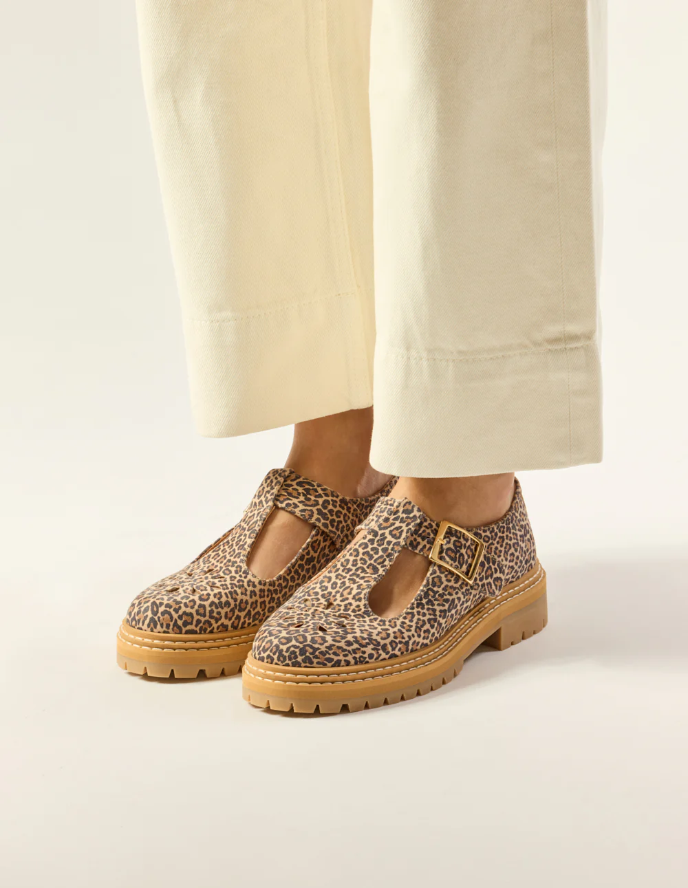 Derbies Romane Ajourée - Cuir léopard - Image 6