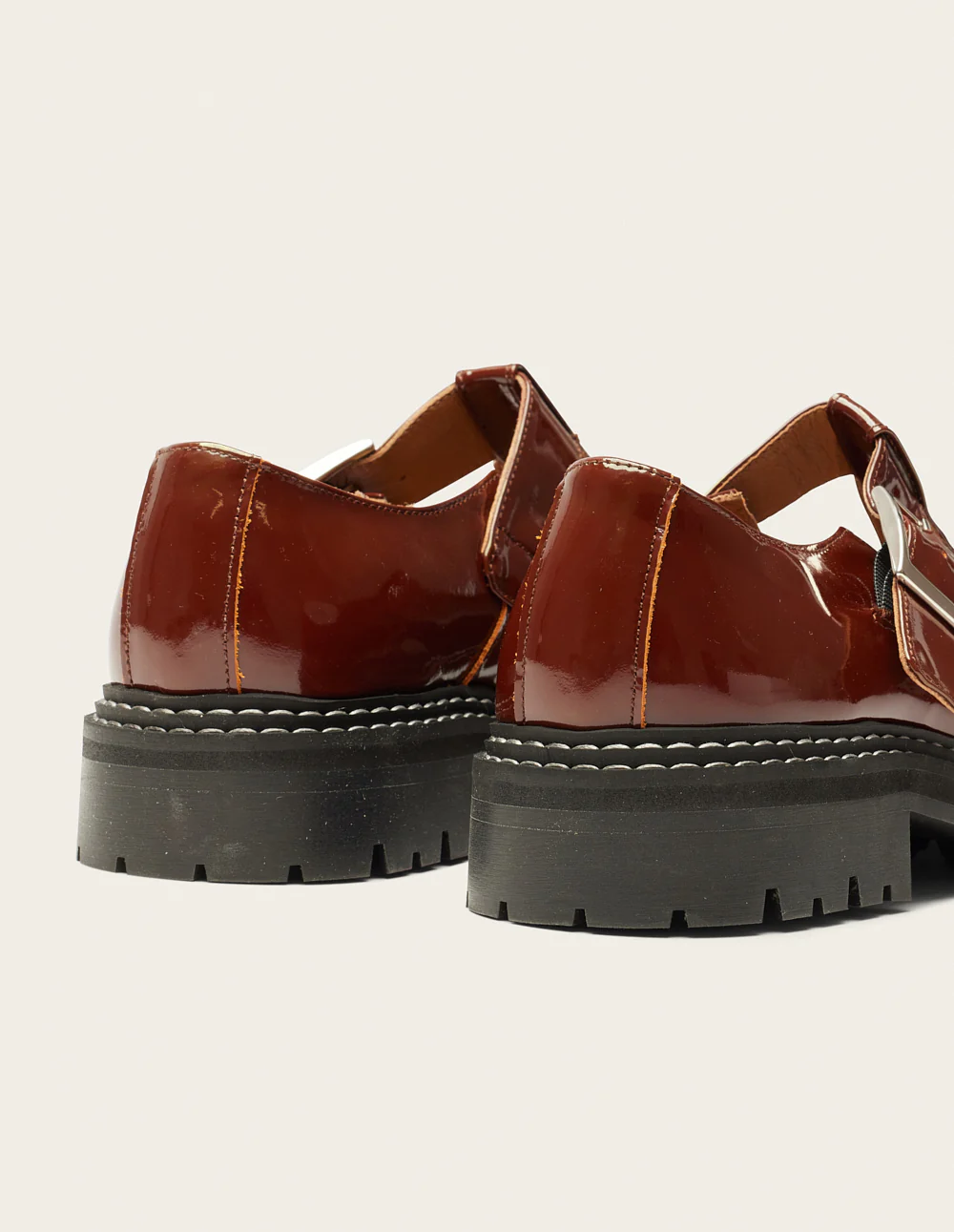 Derbies Romane - Cuir verni noisette - Image 3