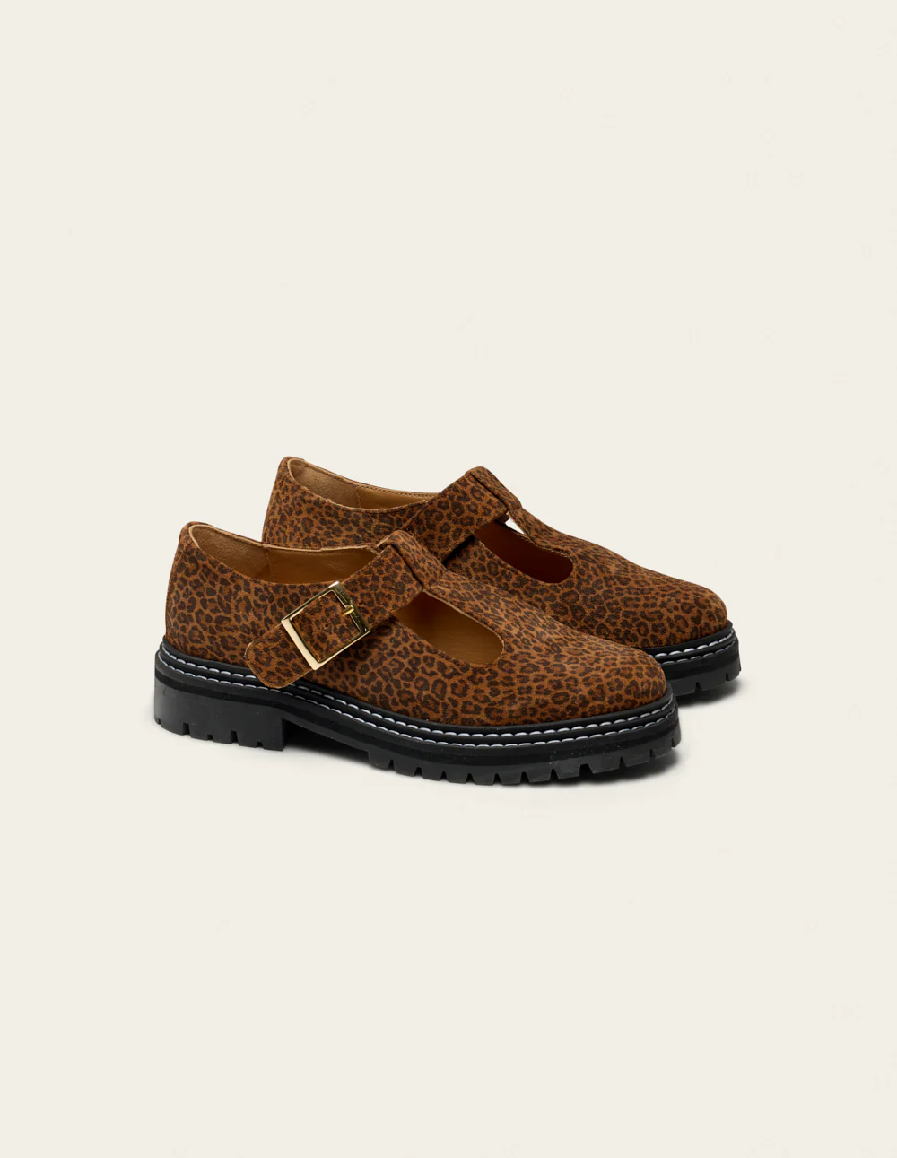 Derbies Romane - Suède léopard - Image 3