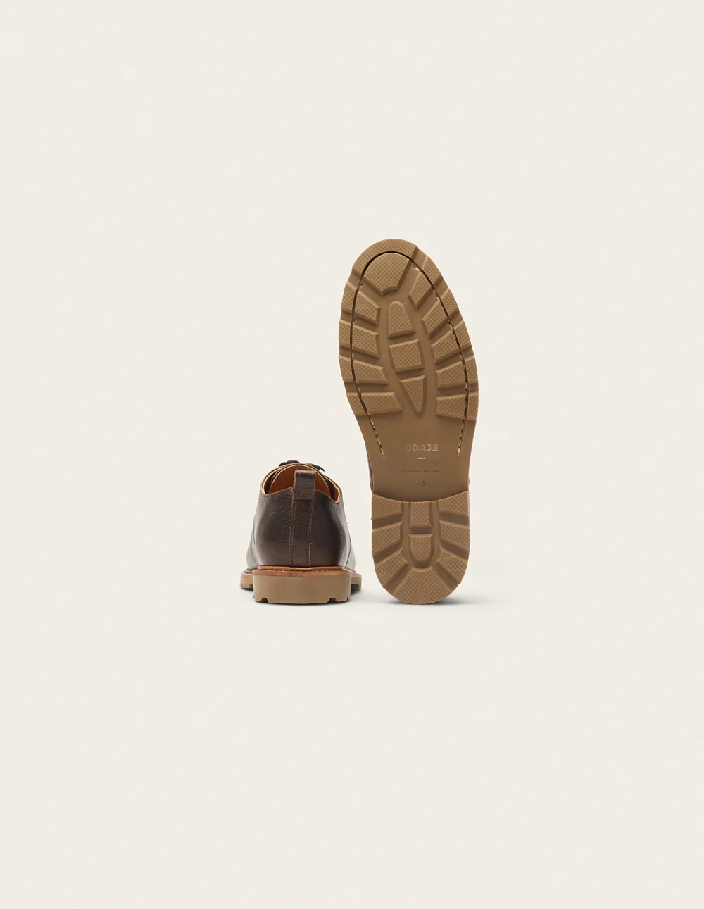 Derbies Simon - Pull-up grainé marron - Image 3