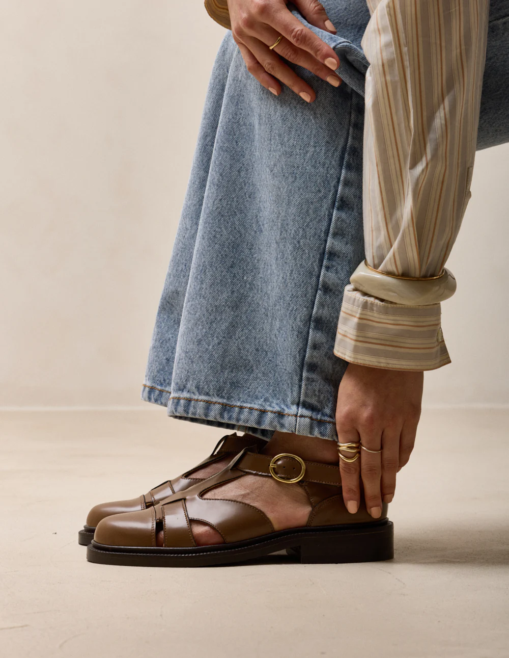 Derbies Temi - Cuir box mocha - Image 2