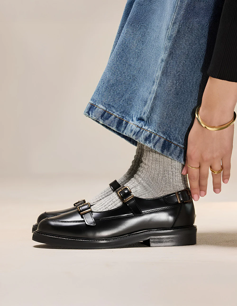 Derbies Toven - Cuir box noir - Image 4