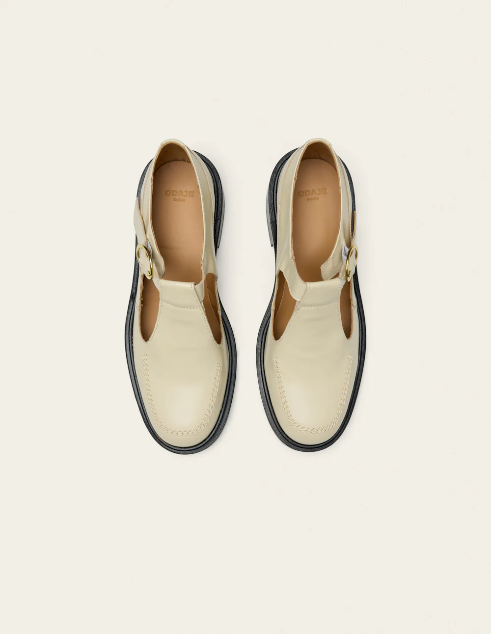 Derbies Tyria - Cuir box ivoire - Image 6