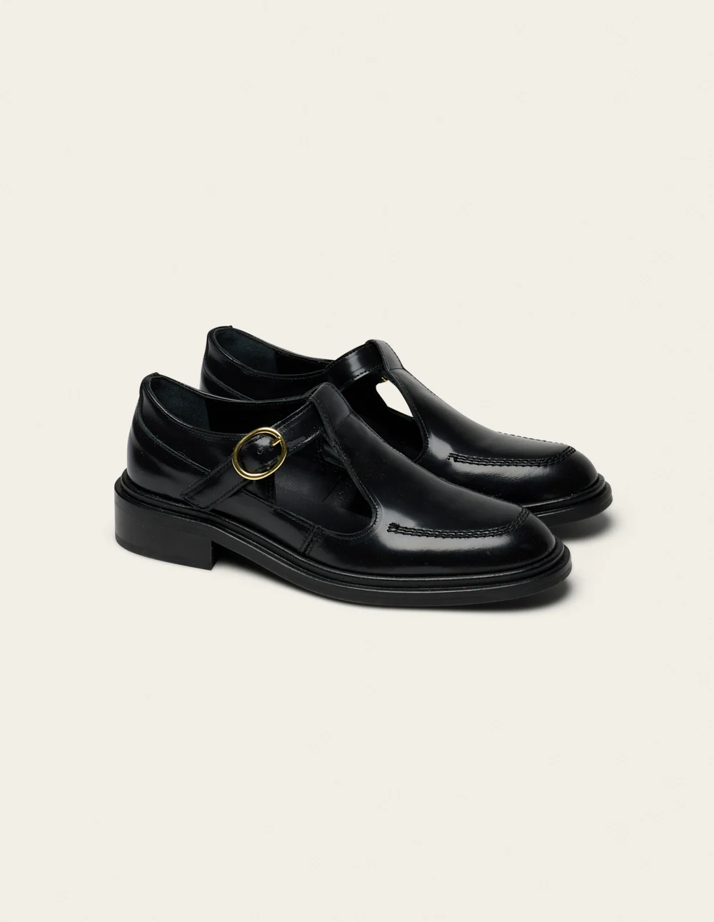 Derbies Tyria - Cuir box noir - Image 2