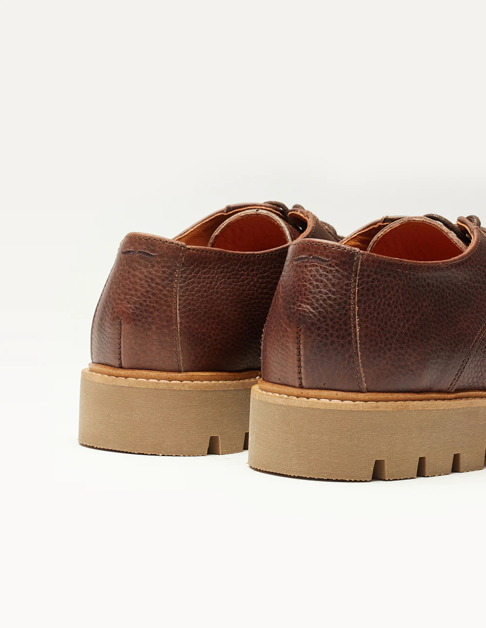 Derbies William - Cuir pull-up grainé marron - Image 4
