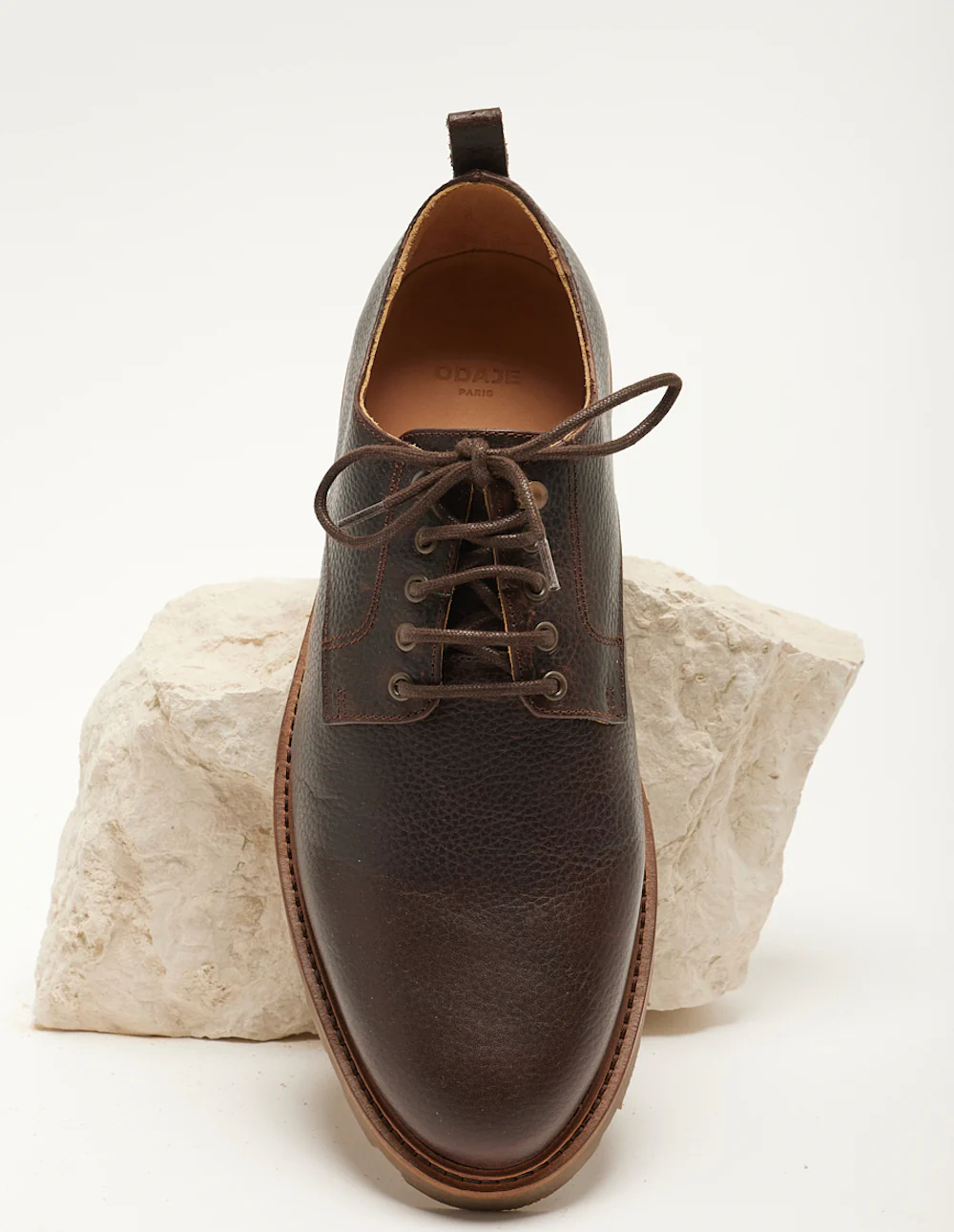 Derbies William - Cuir pull-up grainé marron - Image 5
