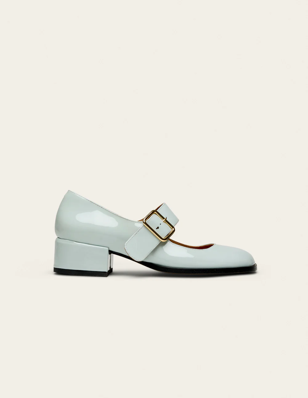Escarpins Amari - Cuir verni bleu glacé