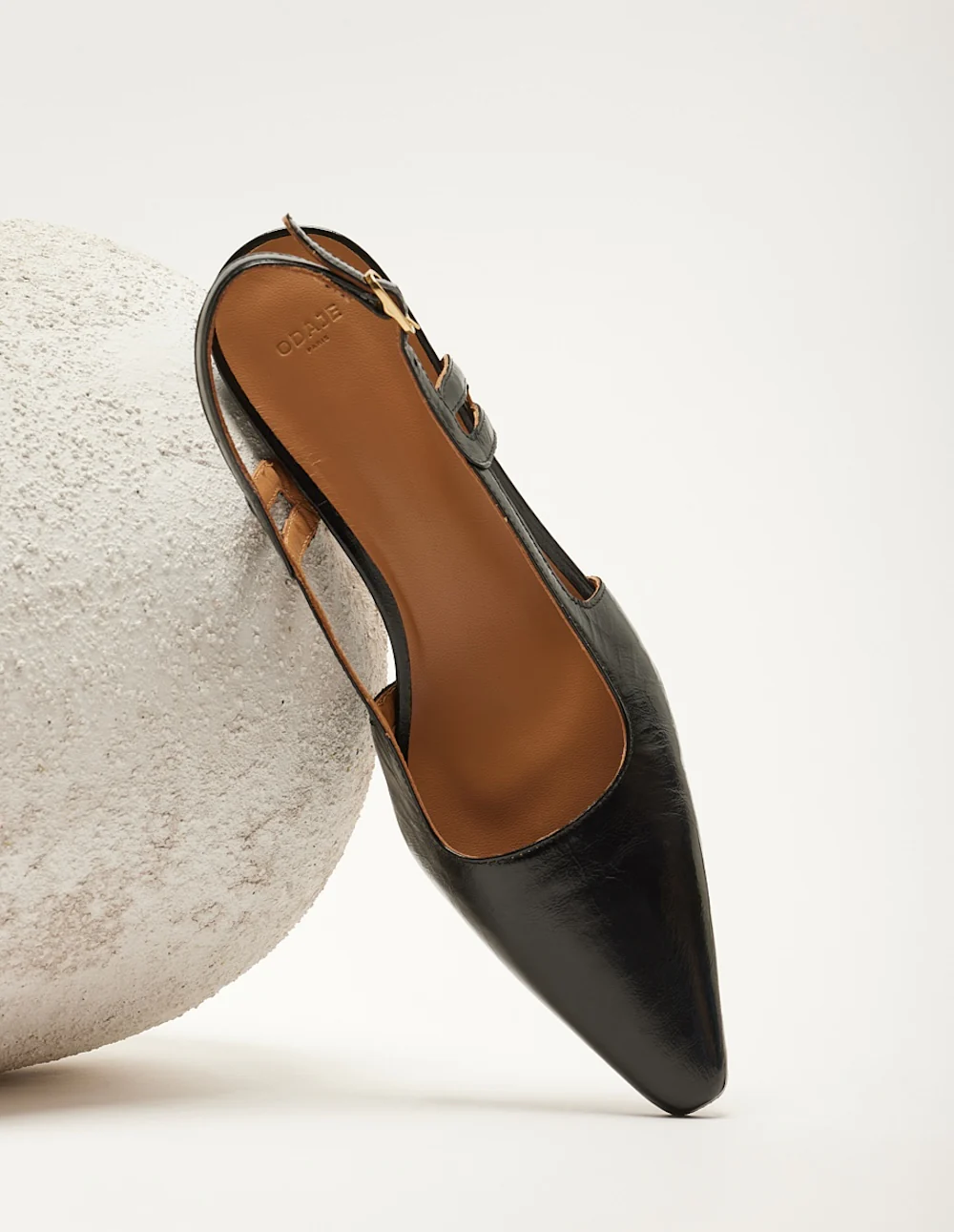 Escarpins Betty - Cuir plissé noir - Image 6
