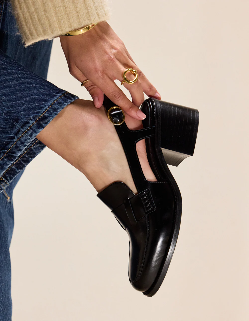 Escarpins Elyra - Cuir box noir - Image 4