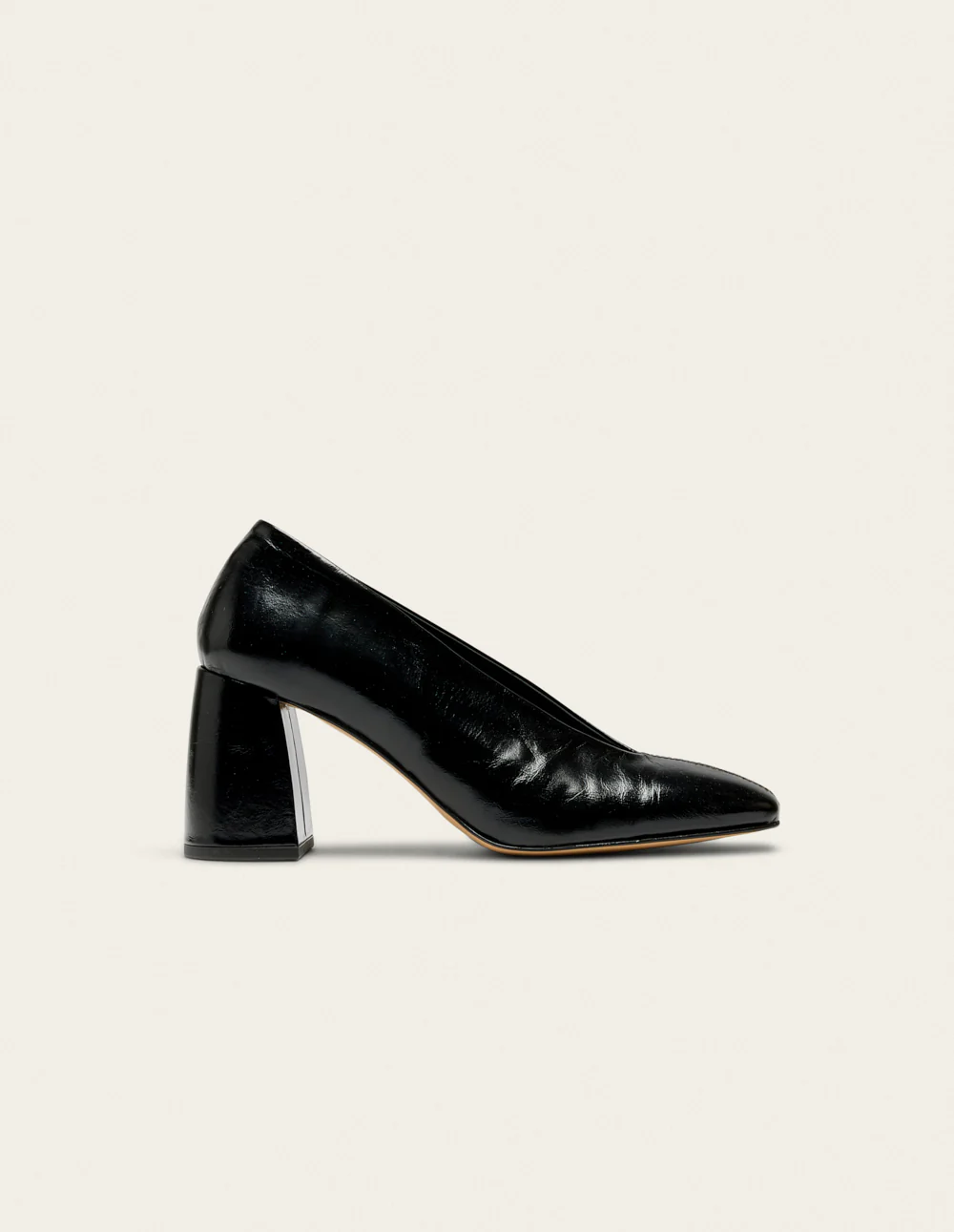 Escarpins Ilamis - Cuir plissé noir