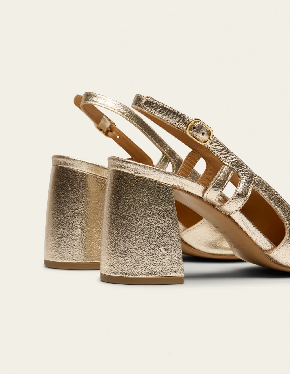 Escarpins Marcie - Cuir doré - Image 6