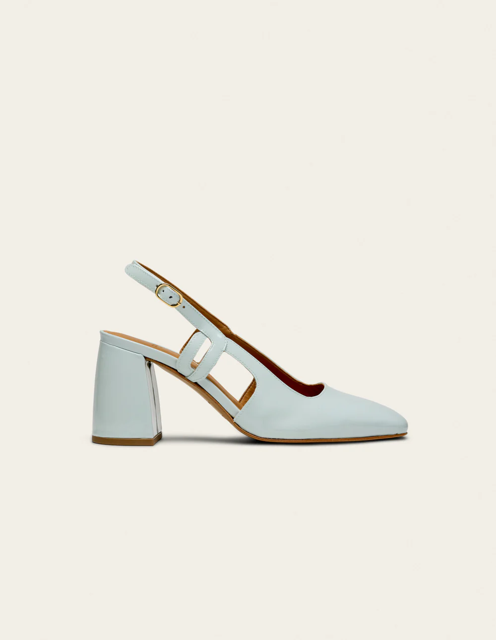Escarpins Marcie - Cuir verni bleu glacé